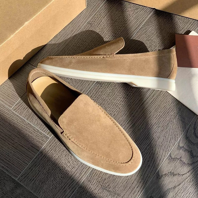 Mocassins classiques en daim pour homme - édition automne