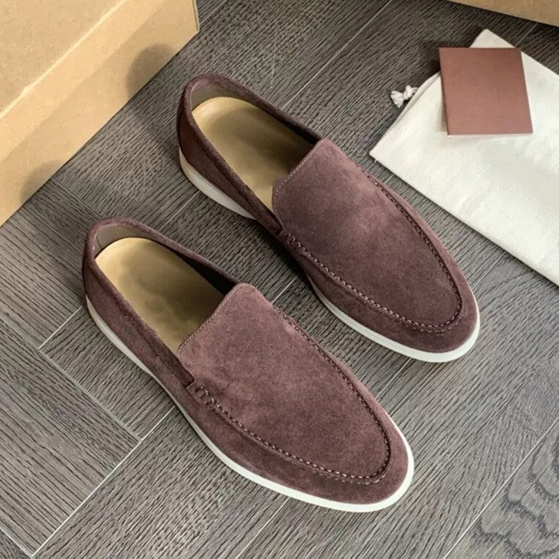 Mocassins classiques en daim pour homme - édition automne