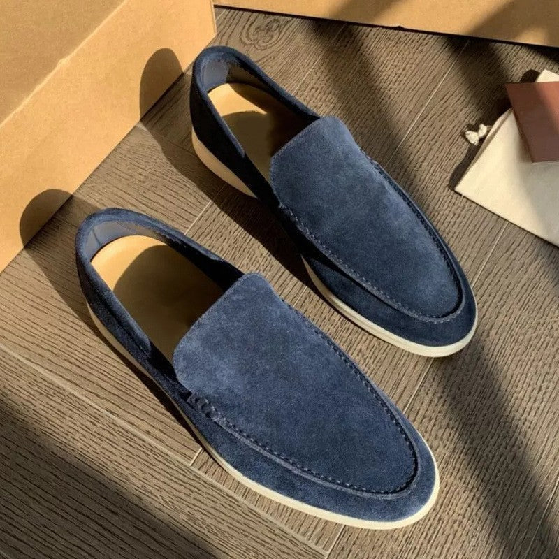 Mocassins classiques en daim pour homme - édition automne