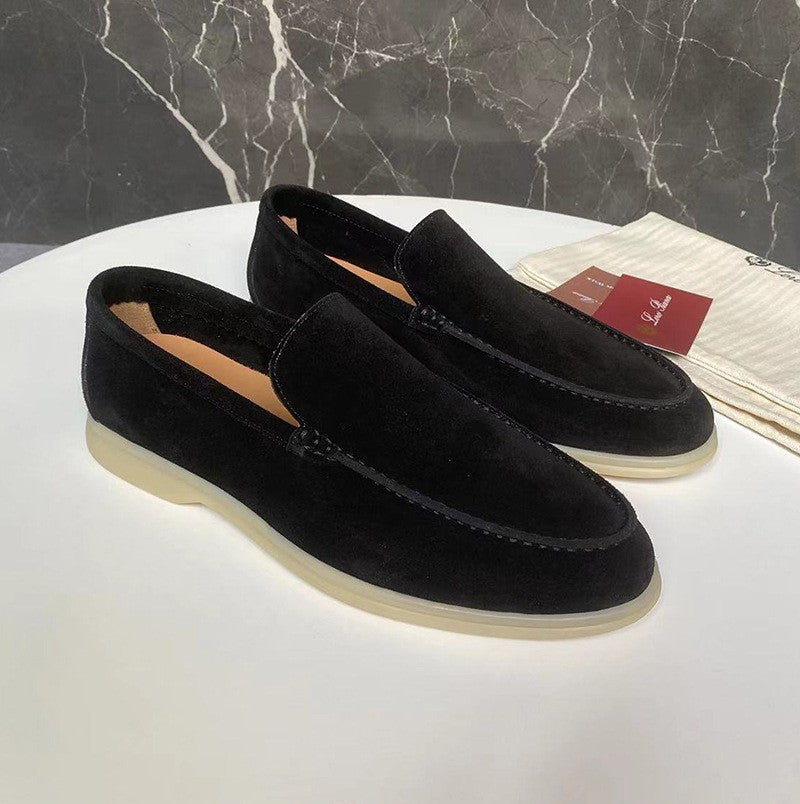 Mocassins classiques en daim pour homme - édition automne