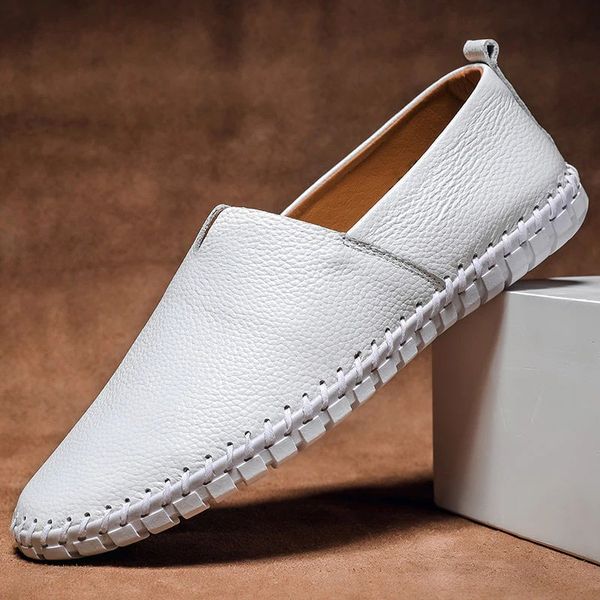 Mocassins en similicuir pour homme - à enfiler, bout mocassin