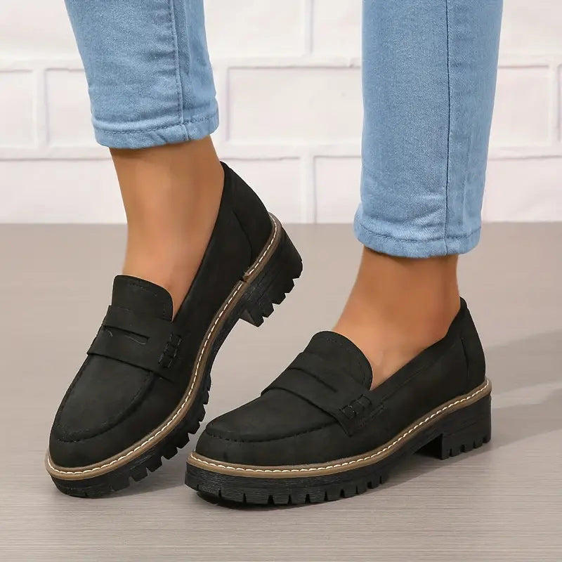 Mocassins femme à semelle plateforme épaisse