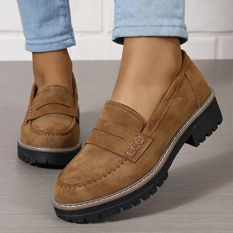 Mocassins femme à semelle plateforme épaisse
