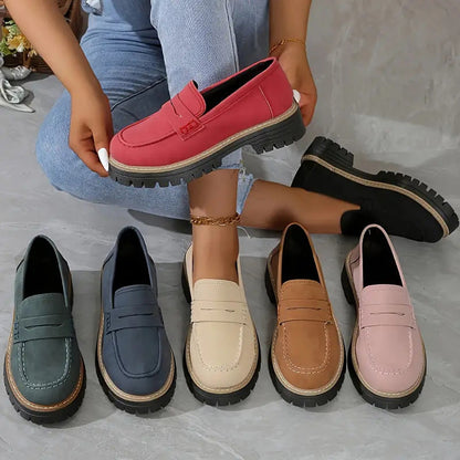 Mocassins femme à semelle plateforme épaisse