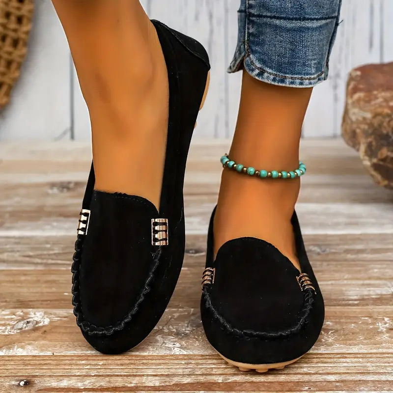 Mocassins femme décontractés à enfiler - respirants et élégants