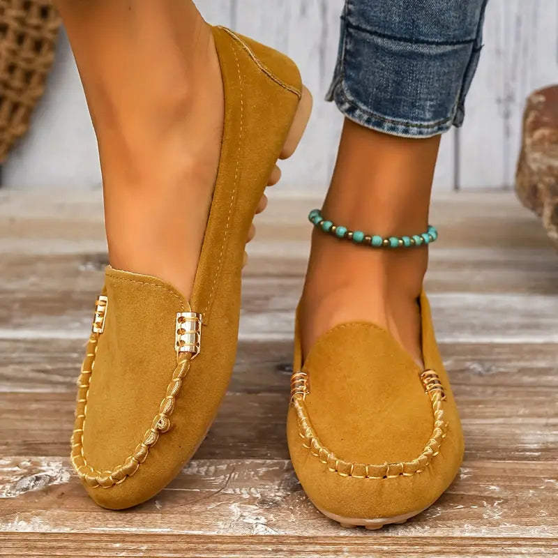 Mocassins femme décontractés à enfiler - respirants et élégants