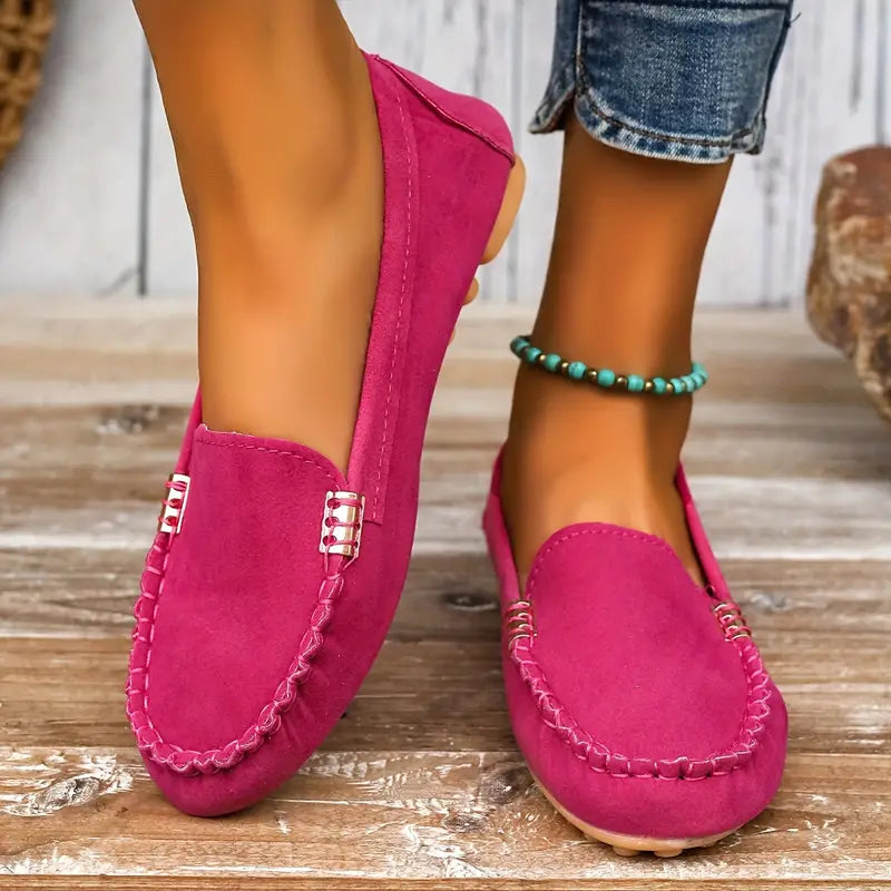 Mocassins femme décontractés à enfiler - respirants et élégants