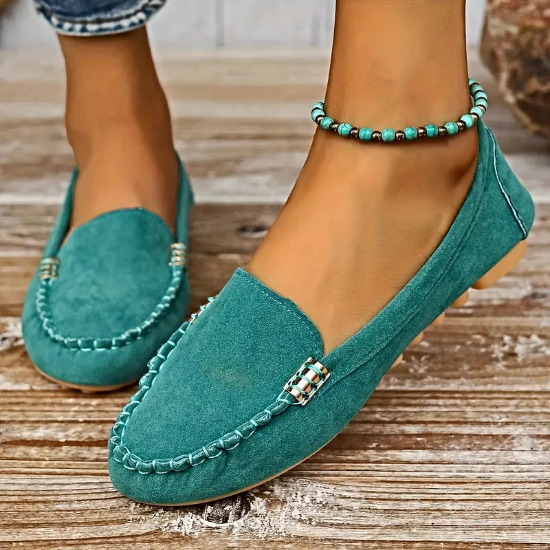 Mocassins femme décontractés à enfiler - respirants et élégants