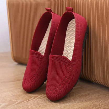 Mocassins femme en maille à enfiler