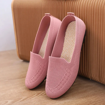 Mocassins femme en maille à enfiler