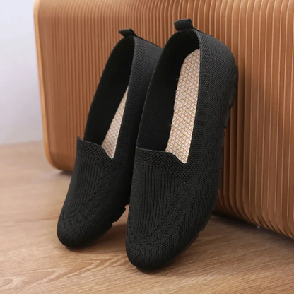 Mocassins femme en maille à enfiler
