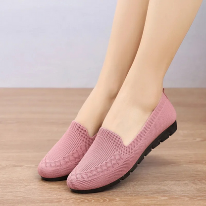 Mocassins femme en maille à enfiler