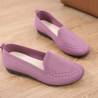 Mocassins femme en maille à enfiler