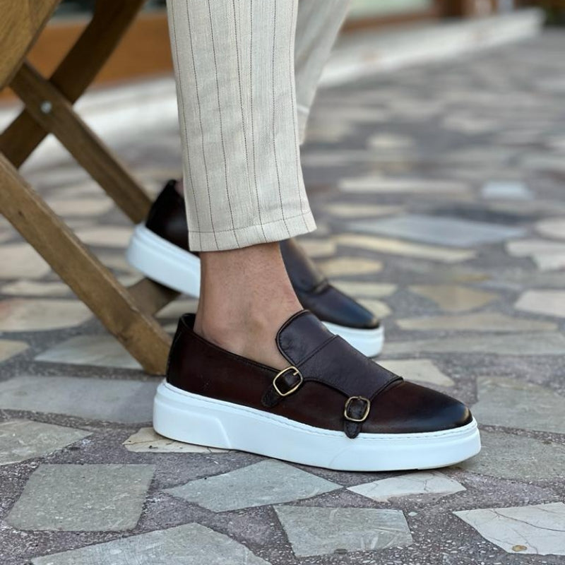 Mocassins homme à boucles à enfiler