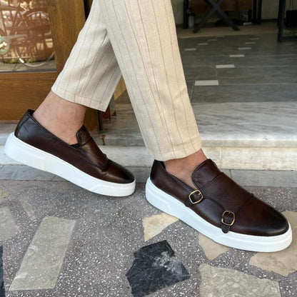 Mocassins homme à boucles à enfiler