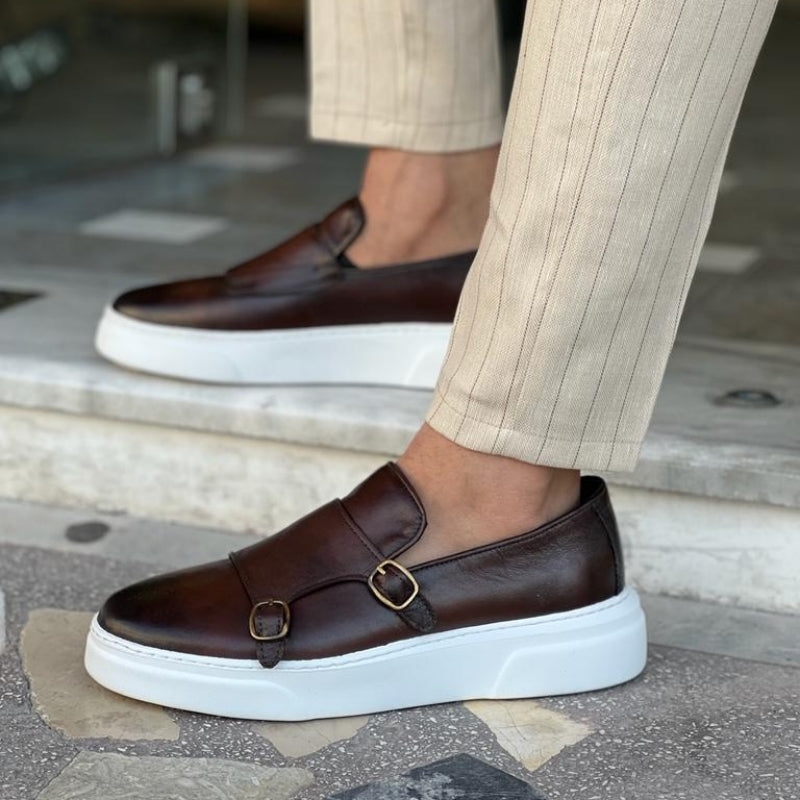 Mocassins homme à boucles à enfiler