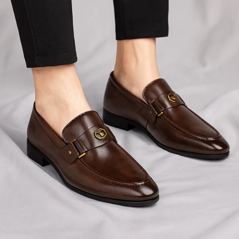 Mocassins orthopédiques à boucle pour homme