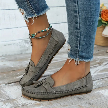 Mocassins orthopédiques à glands pour femme