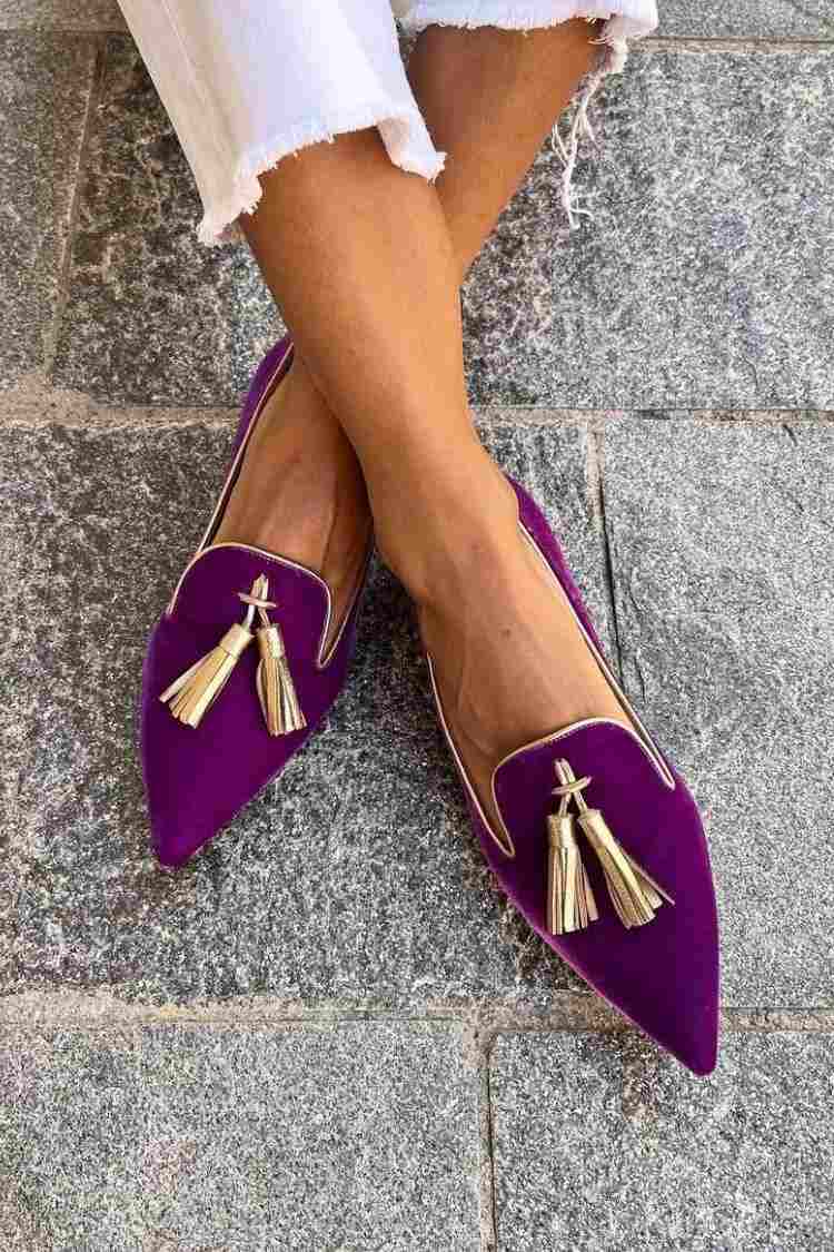 Mocassins orthopédiques pour femme à glands