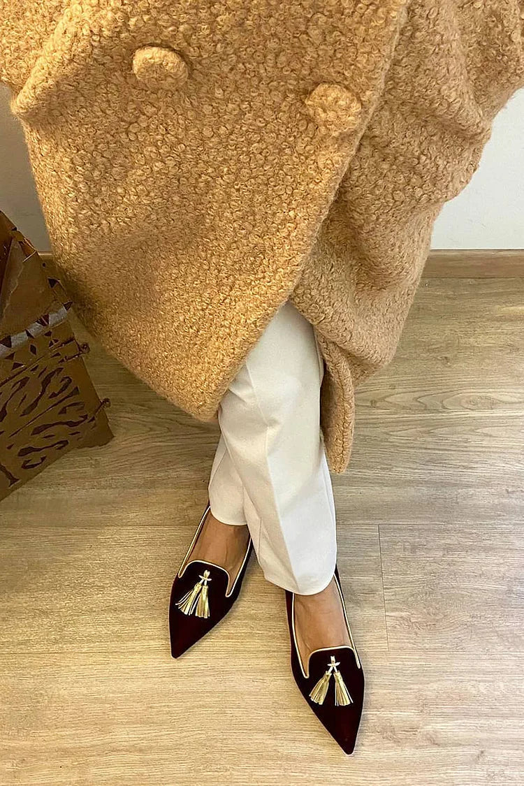 Mocassins orthopédiques pour femme à glands