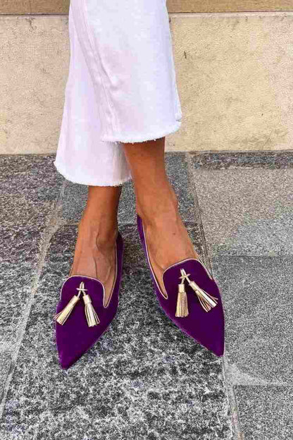 Mocassins orthopédiques pour femme à glands