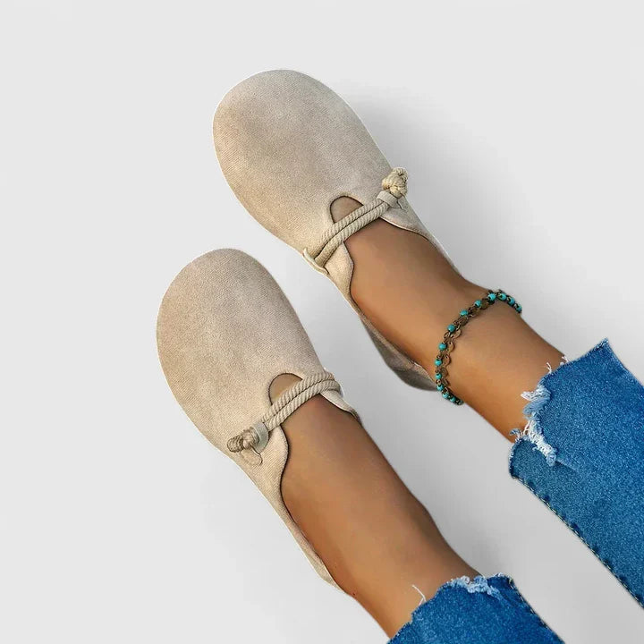 Mocassins orthopédiques pour femme avec détail en corde