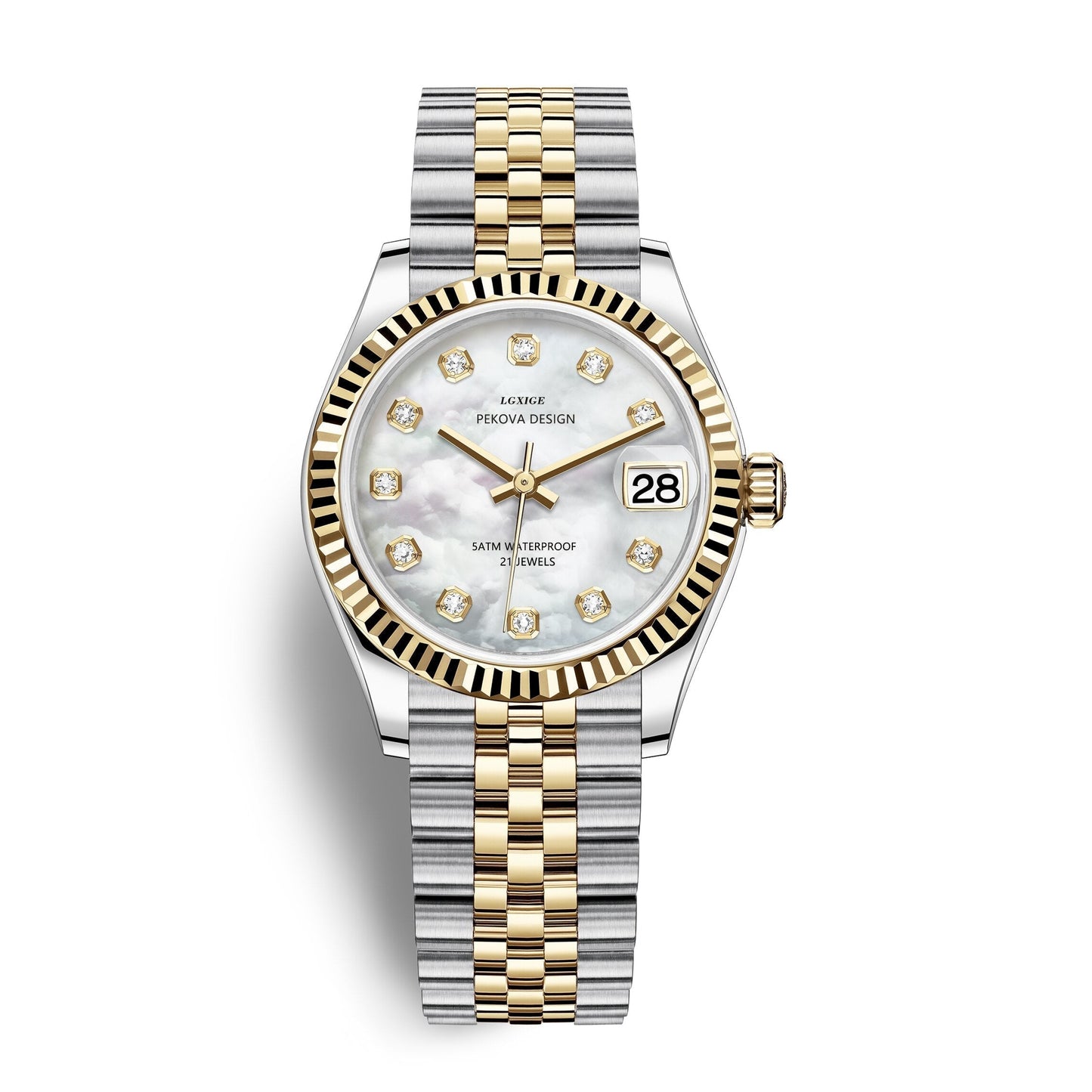 Montre-bracelet en acier inoxydable, design classique
