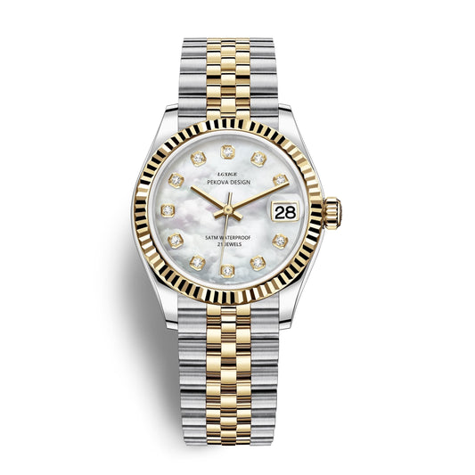 Montre-bracelet en acier inoxydable, design classique