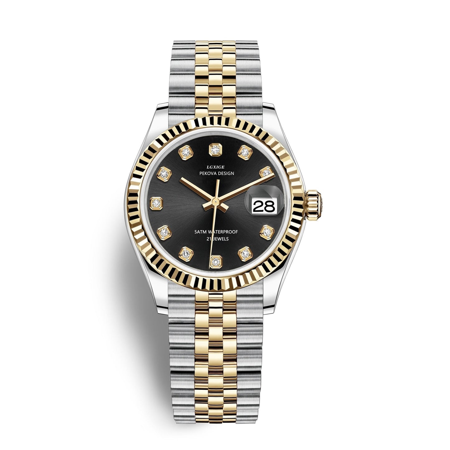 Montre-bracelet en acier inoxydable, design classique