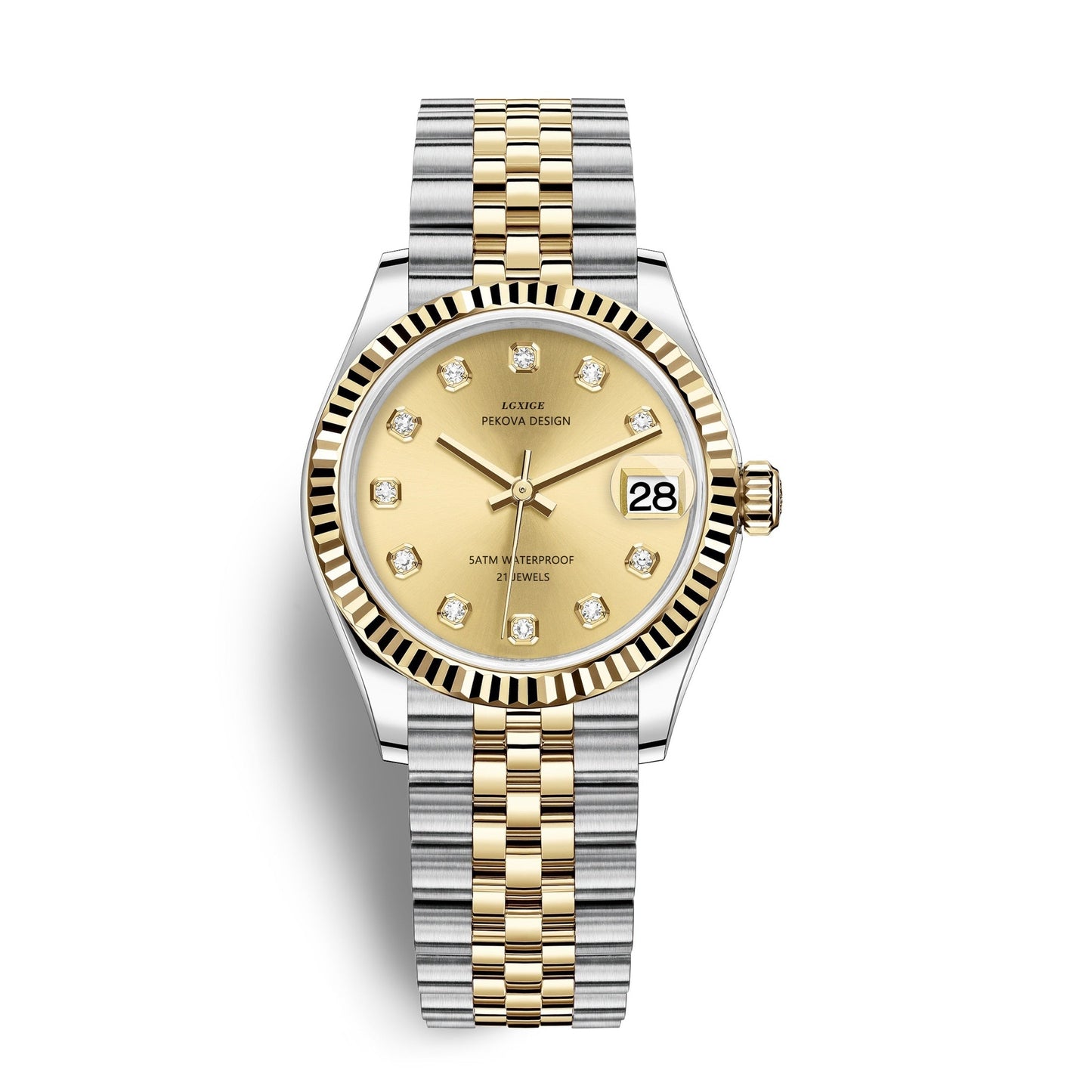 Montre-bracelet en acier inoxydable, design classique
