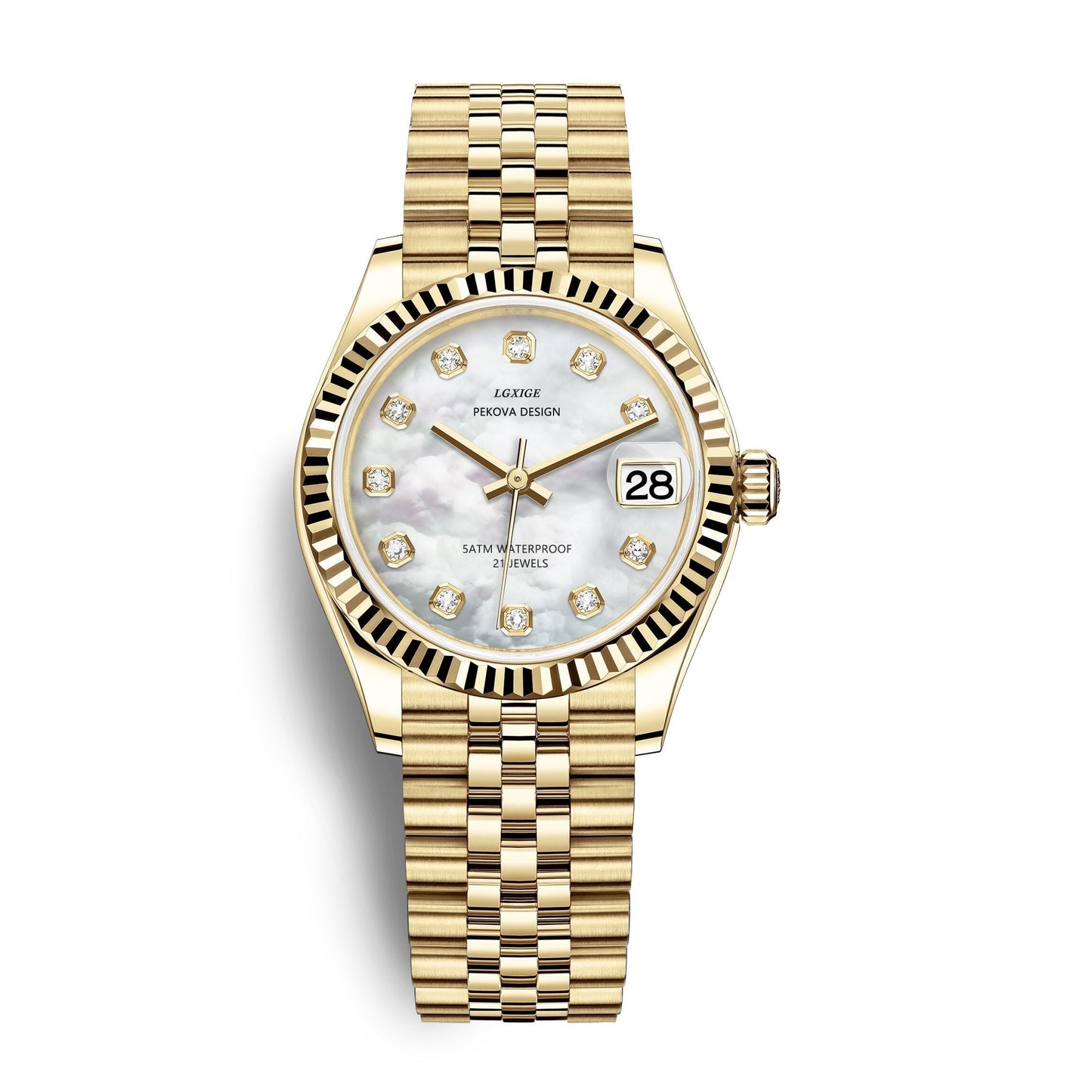 Montre-bracelet en acier inoxydable, design classique