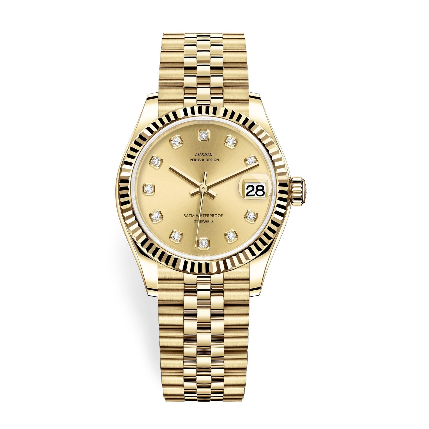 Montre-bracelet en acier inoxydable, design classique