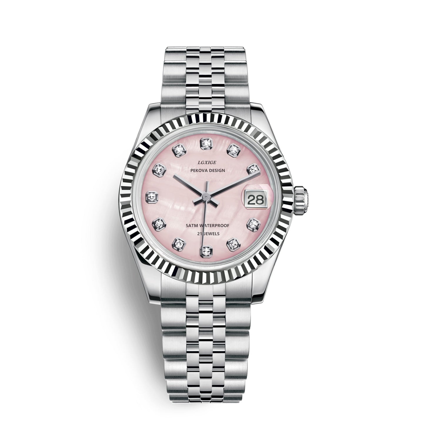 Montre-bracelet en acier inoxydable, design classique