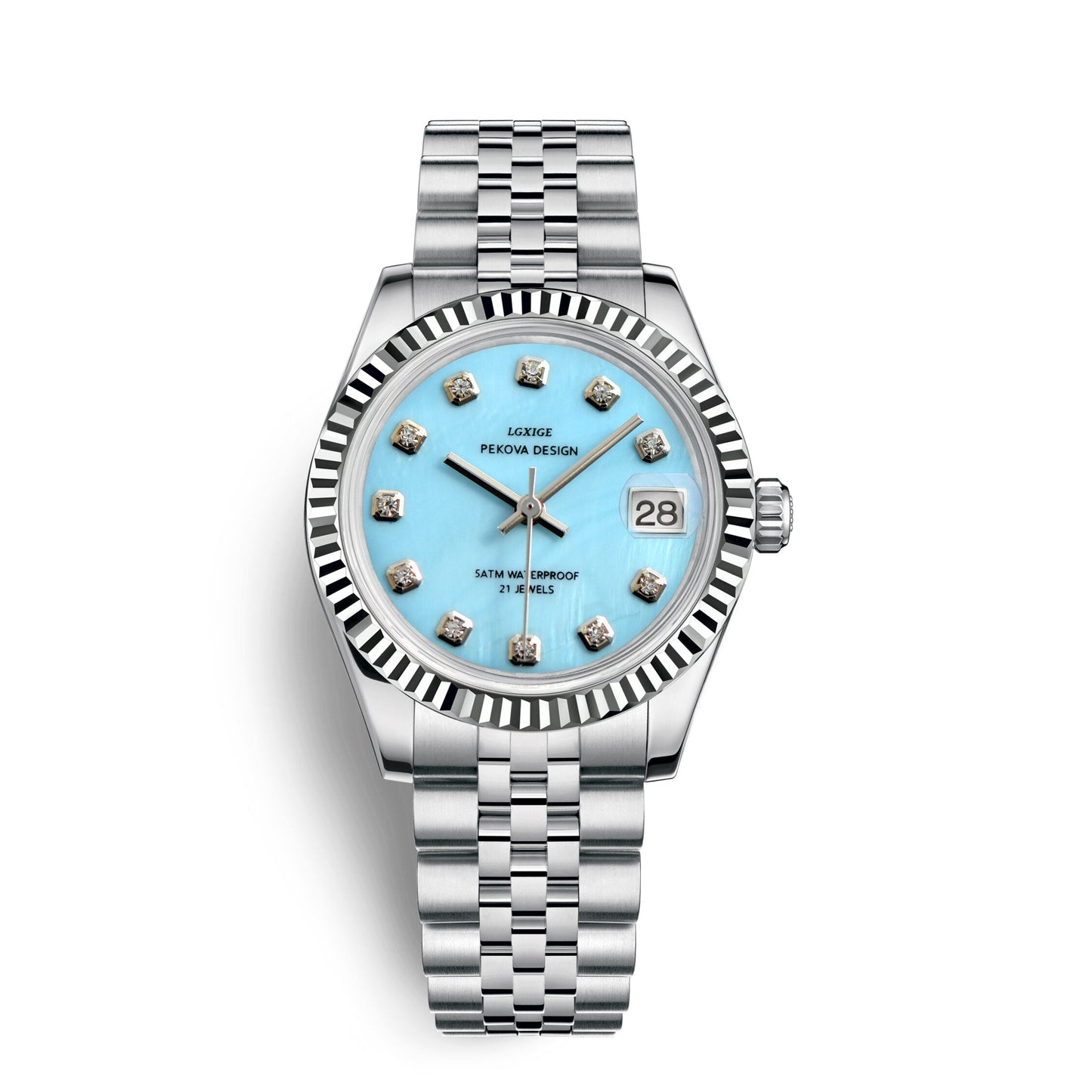 Montre-bracelet en acier inoxydable, design classique