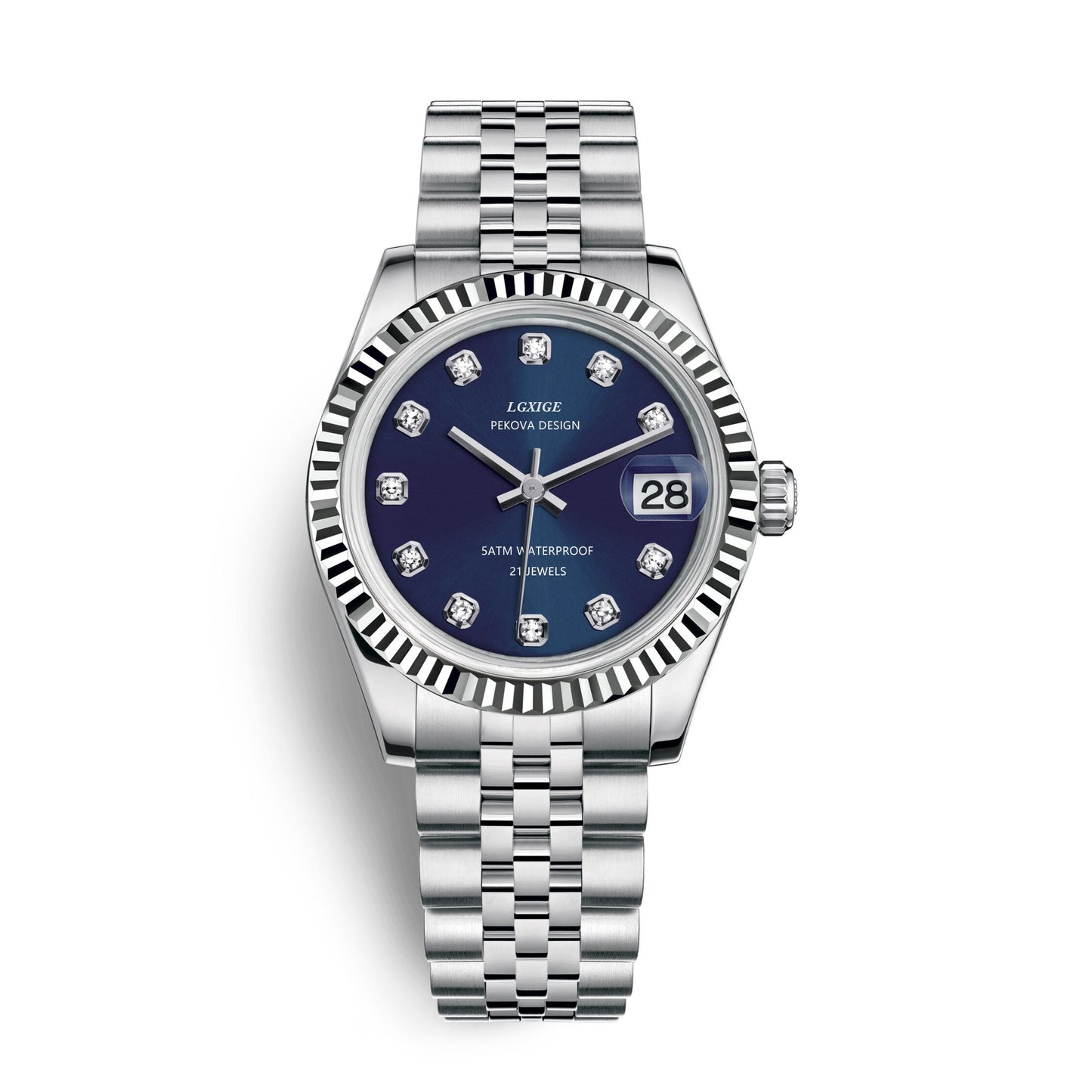 Montre-bracelet en acier inoxydable, design classique