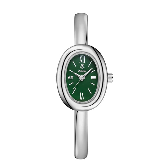 Montre bracelet jonc ovale élégante: moderne et classique