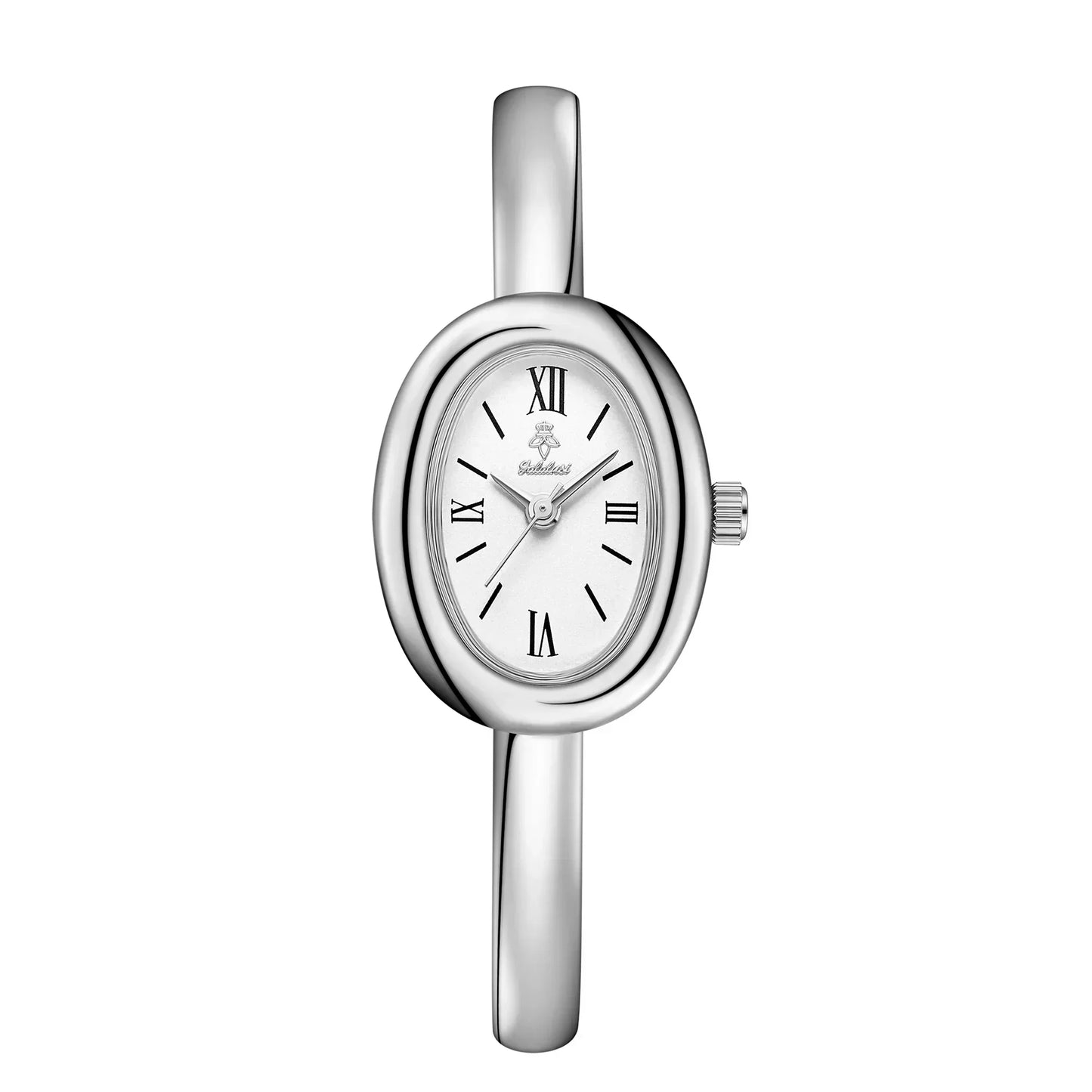Montre bracelet jonc ovale élégante: moderne et classique