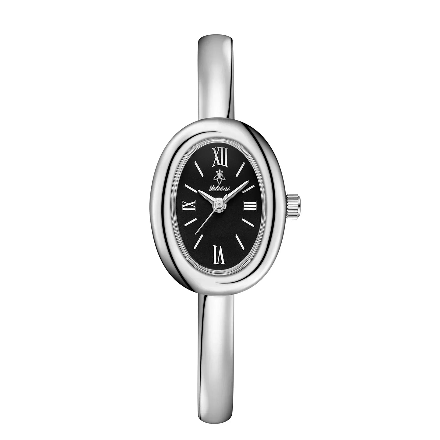 Montre bracelet jonc ovale élégante: moderne et classique