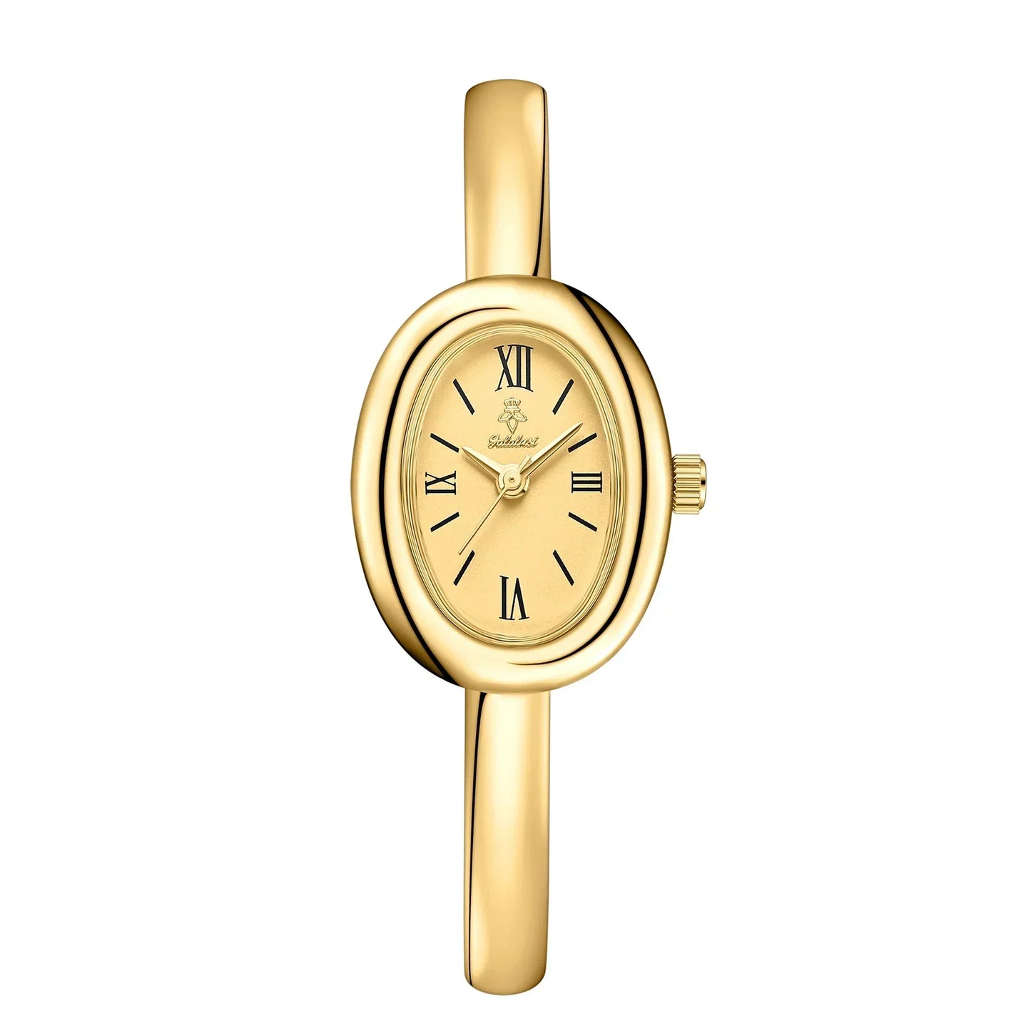 Montre bracelet jonc ovale élégante: moderne et classique