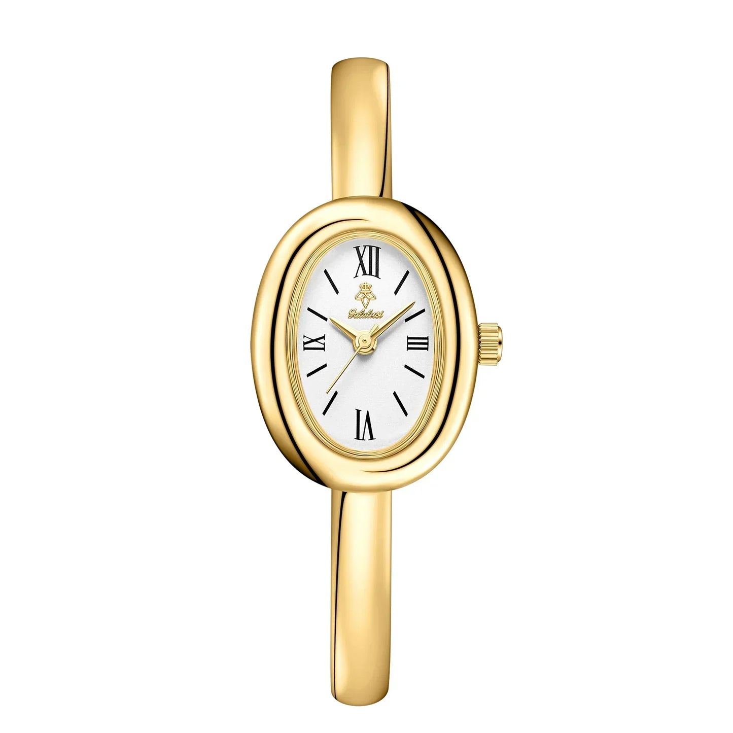Montre bracelet jonc ovale élégante: moderne et classique