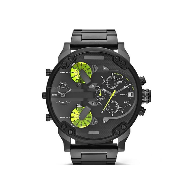 Montre chronographe à quartz en acier inoxydable