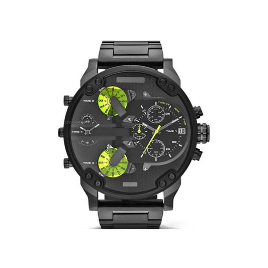 Montre chronographe à quartz en acier inoxydable