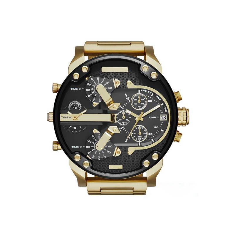 Montre chronographe à quartz en acier inoxydable
