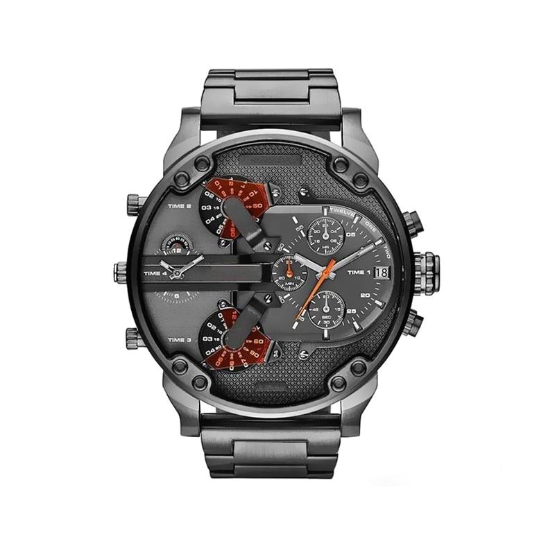 Montre chronographe à quartz en acier inoxydable