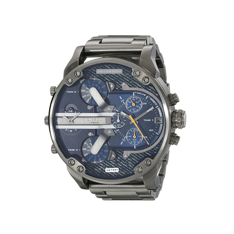 Montre chronographe à quartz en acier inoxydable