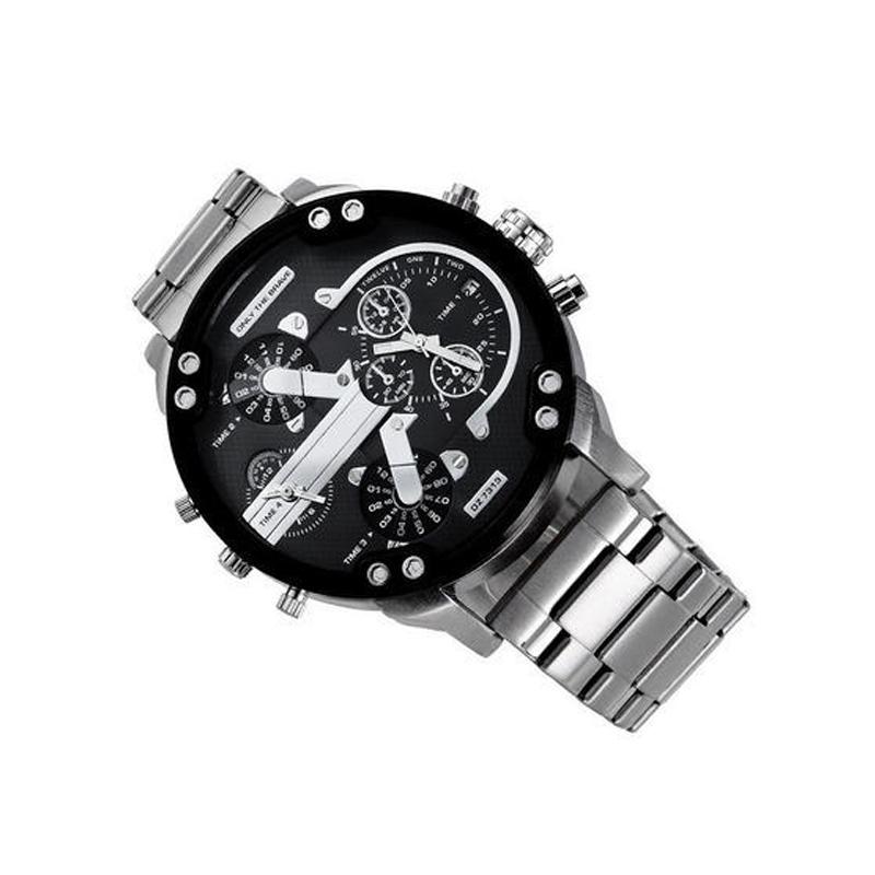 Montre chronographe à quartz en acier inoxydable