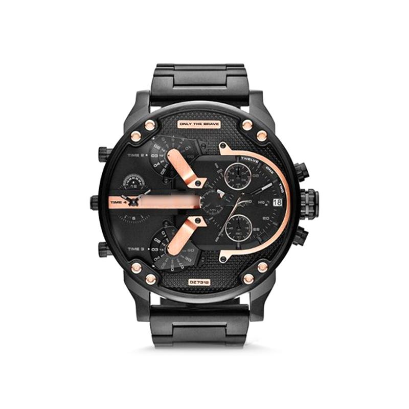 Montre chronographe à quartz en acier inoxydable