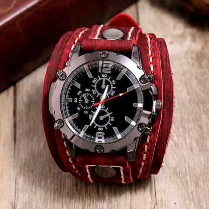 Montre classique à bracelet en cuir