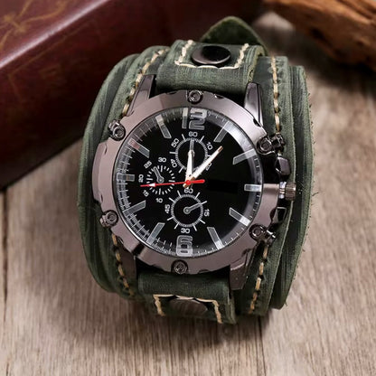 Montre classique à bracelet en cuir