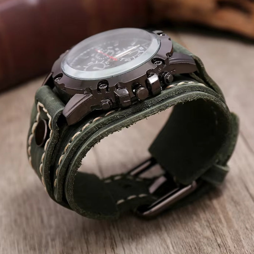 Montre classique à bracelet en cuir